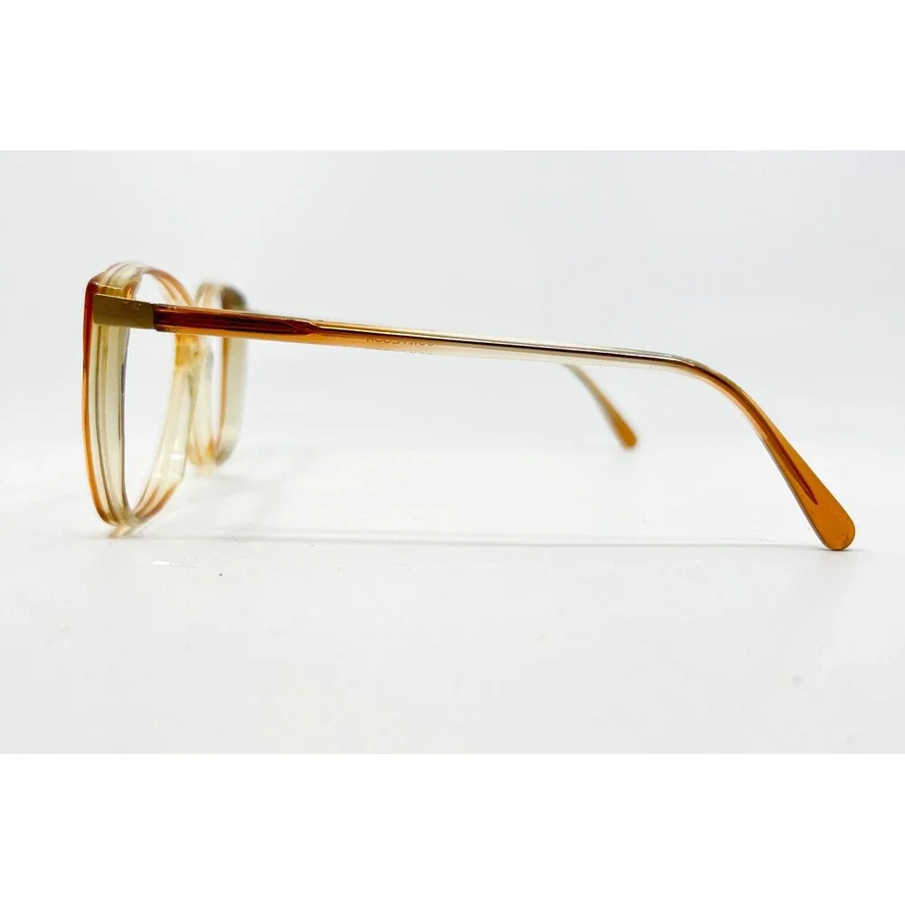 Contessa Eyeglasses Frames Women Orange Amber Vintage Butterfly 53-18-135